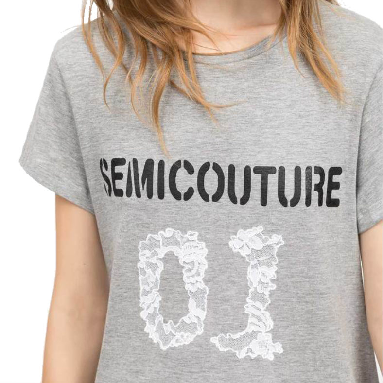 T-shirt Semicouture in jersey con log